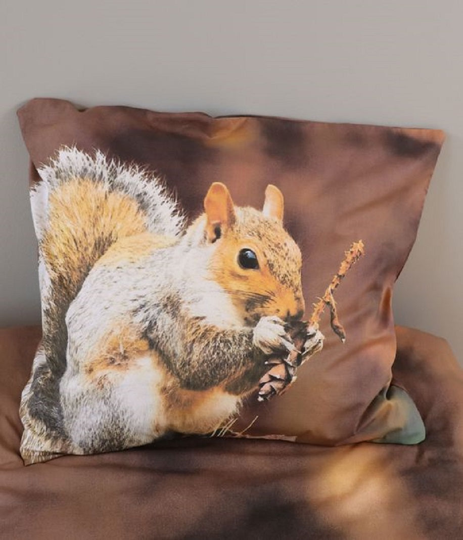 Bedding set with squirrels 135 x 200 cm 80 x 80 cm 100% cotton 