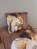 Bedding set with squirrels 135 x 200 cm 80 x 80 cm 100% cotton 