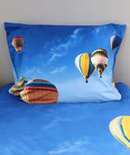 Bettwäsche Set mit Ballon 135 x 200 cm 80 x 80 cm 100% Baumwolle
