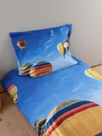 Bettwäsche Set mit Ballon 135 x 200 cm 80 x 80 cm 100% Baumwolle
