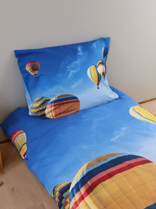 Bettwäsche Set mit Ballon 135 x 200 cm 80 x 80 cm 100% Baumwolle