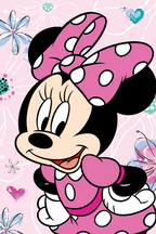 Minnie Mouse Flauschdecke Schmusedecke Kuscheldecke 100 x 150 cm