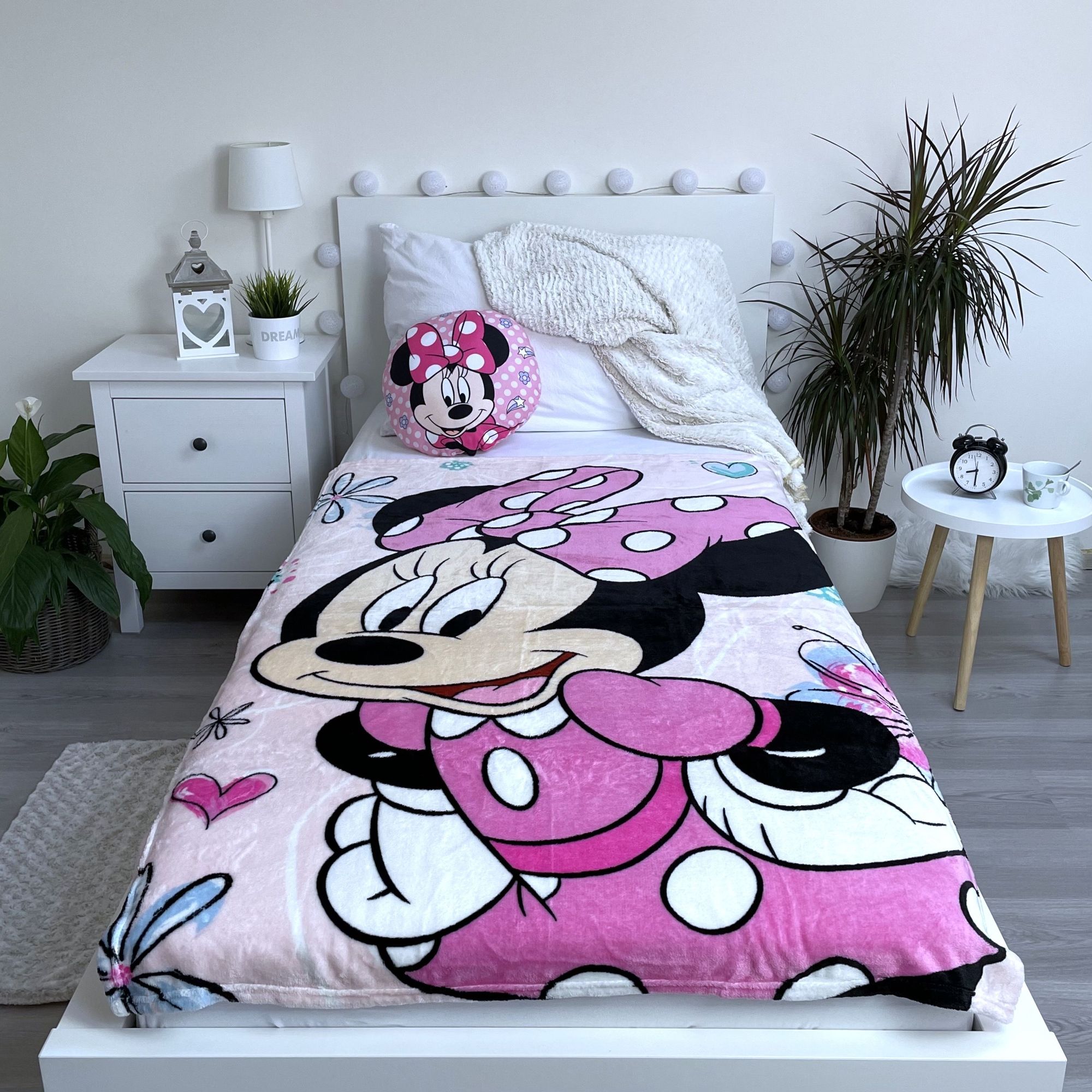 Minnie Mouse Flauschdecke Schmusedecke Kuscheldecke 100 x 150 cm