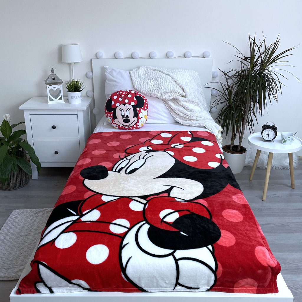 Minnie Mouse Flauschdecke Schmusedecke Kuscheldecke 100 x 150 cm