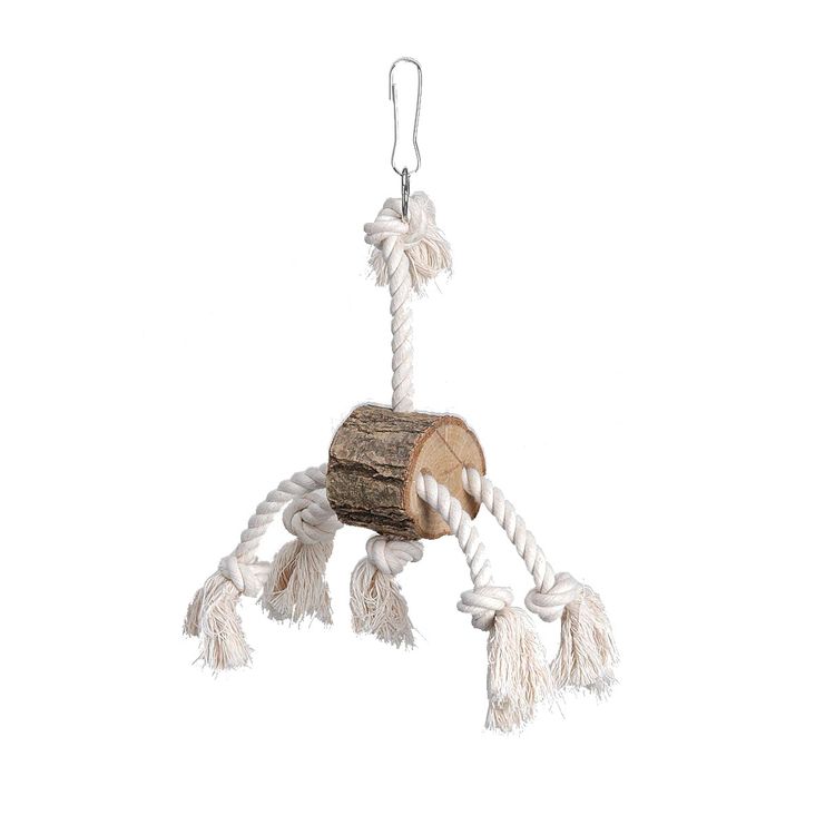 Set of 4 bird toys: swing, ladder, and hanging climbing rope 