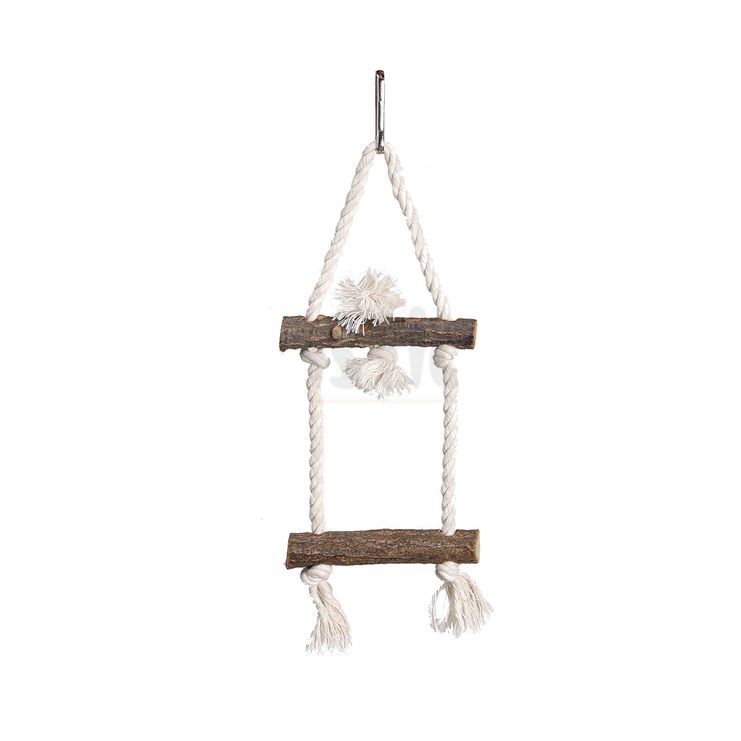 Set of 4 bird toys: swing, ladder, and hanging climbing rope 