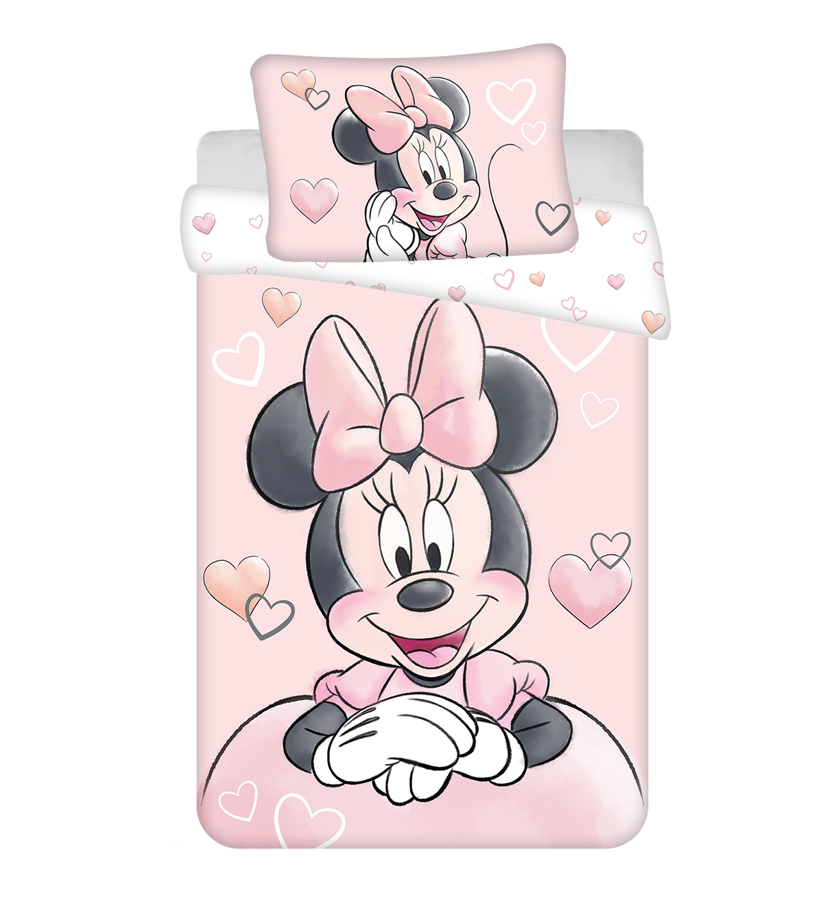 Disney Minnie Mouse Baby Bettwäsche Powder Pink 100 x 135 cm