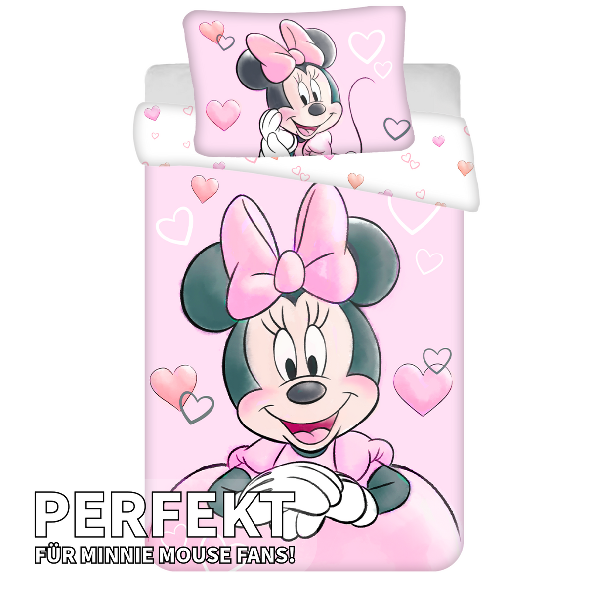 Disney Minnie Mouse Baby Bettwäsche Powder Pink 100 x 135 cm