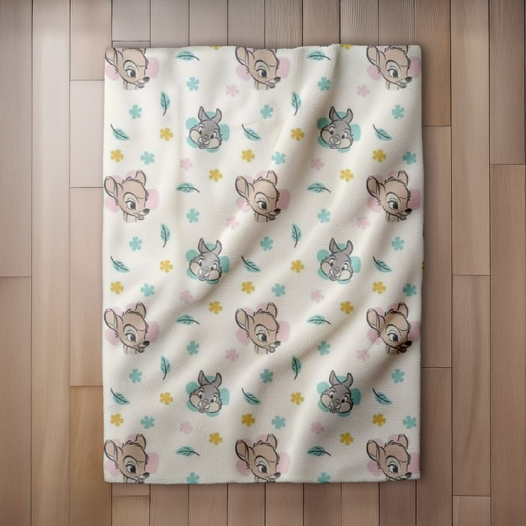 Disney Bambi Flauschdecke Schmusedecke Kuscheldecke 110 x 150 cm