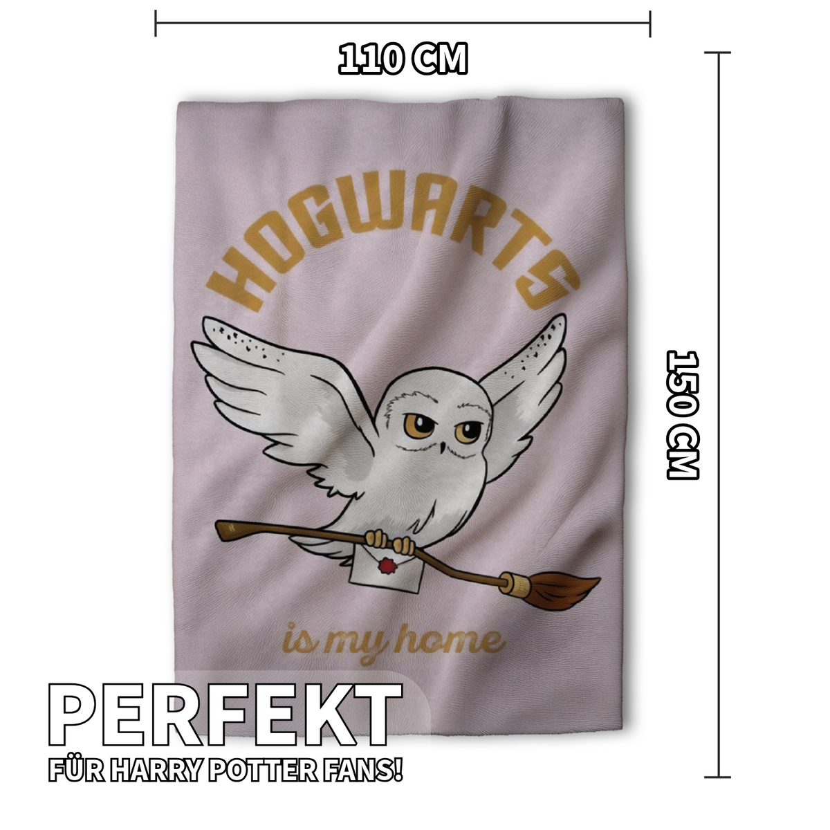 Harry Potter Hedwig Flauschdecke Kuscheldecke 110 x 150 cm