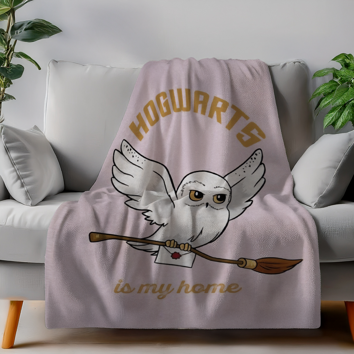 Harry Potter Hedwig Flauschdecke Kuscheldecke 110 x 150 cm