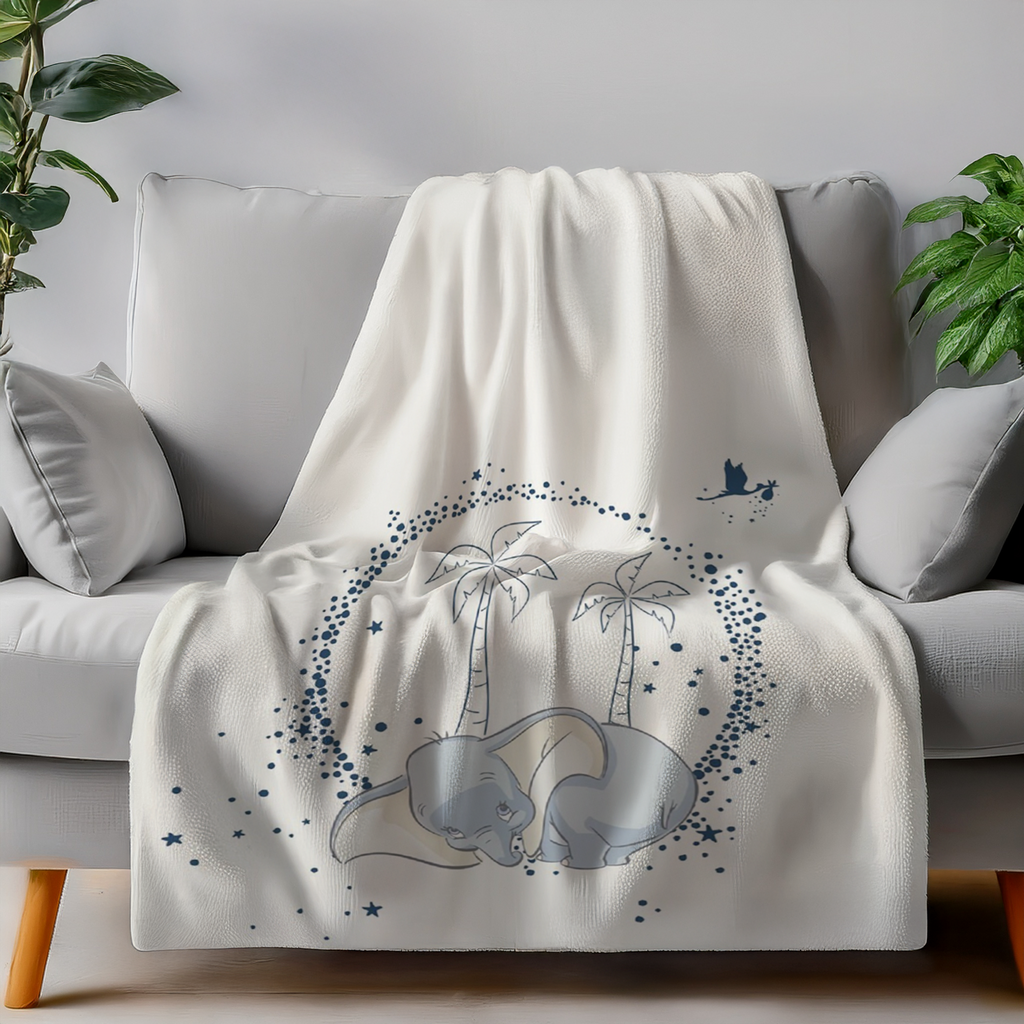 Disney Dumbo Flauschdecke Schmusedecke Kuscheldecke 110 x 150 cm
