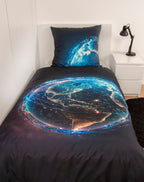 Weltkugel Bettwäsche Set 2tlg. 135x200 cm 100% Microfaser