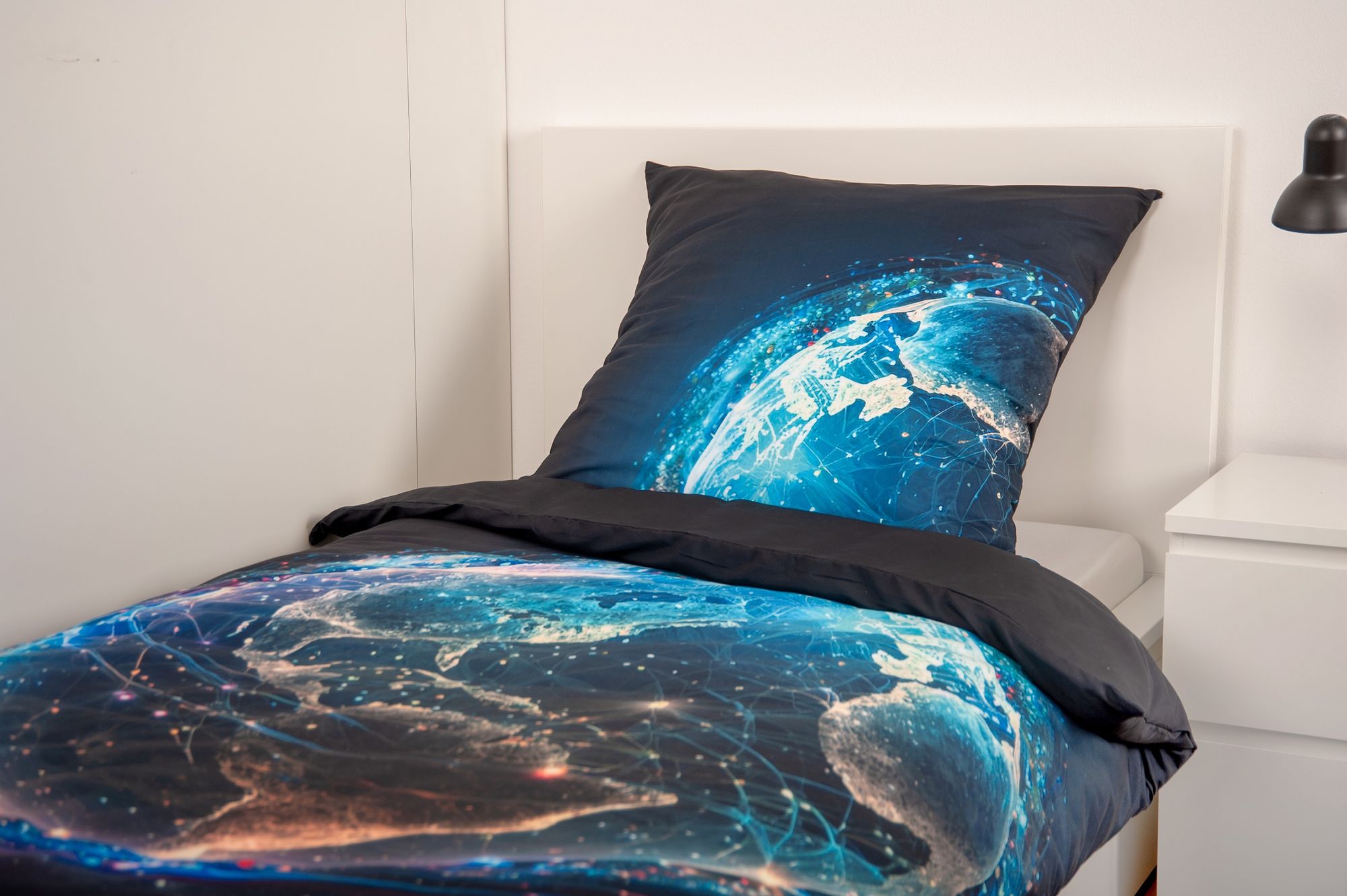 Weltkugel Bettwäsche Set 2tlg. 135x200 cm 100% Microfaser