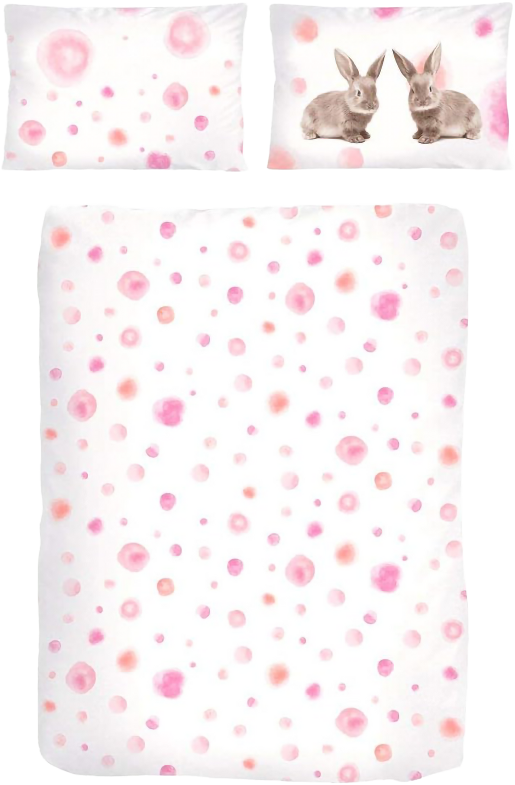 Baby Fein Biber Bettwäsche mit Hase 100x135 + 40x60 cm