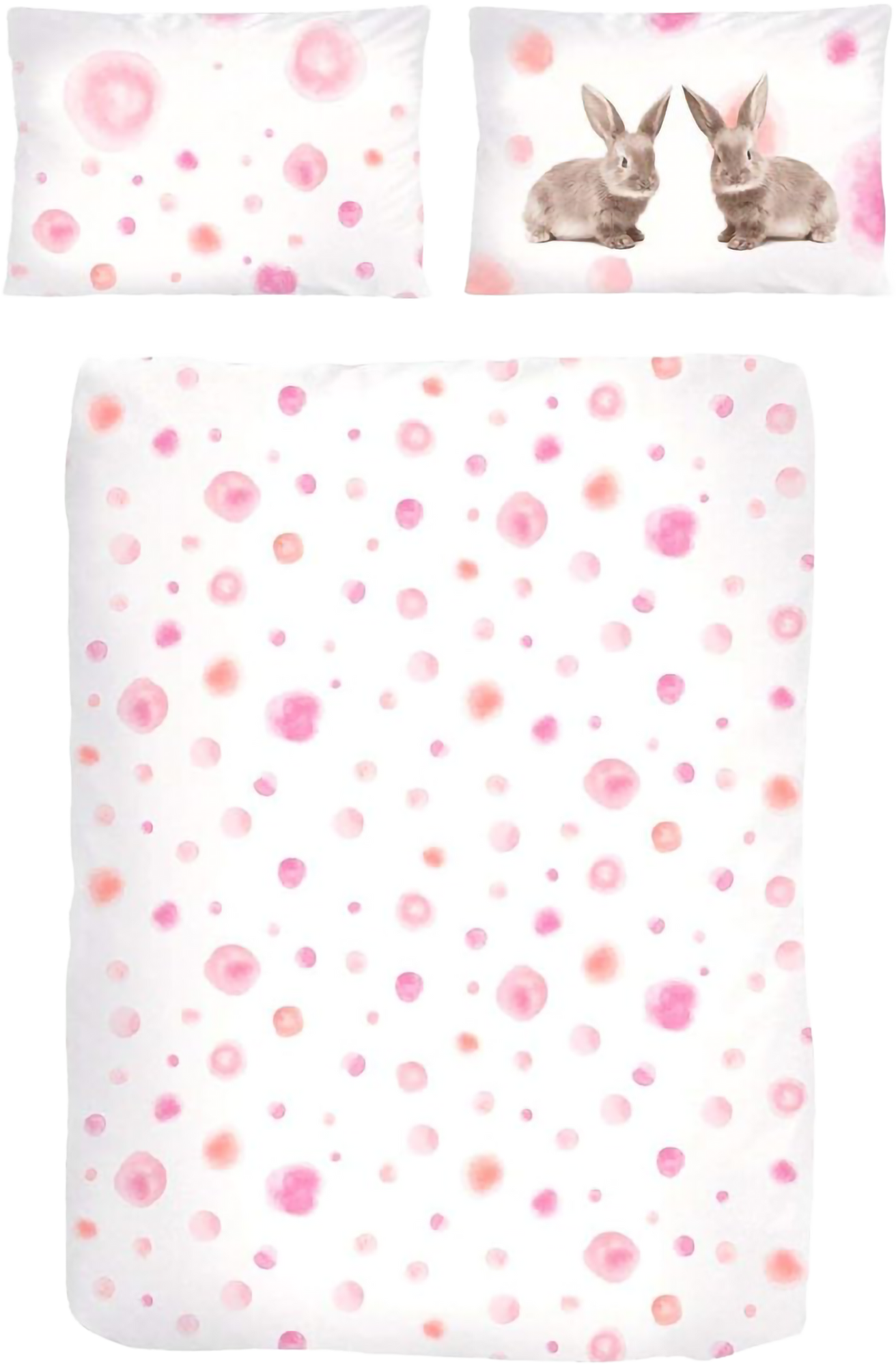 Baby Fein Biber Bettwäsche mit Hase 100x135 + 40x60 cm
