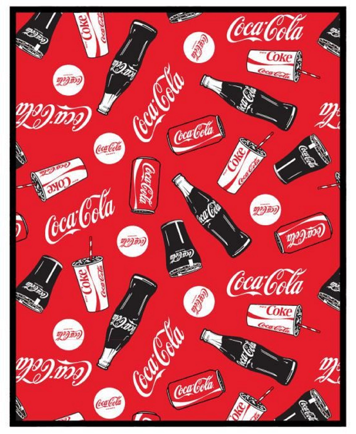 Coca-Cola plush blanket, cuddly blanket, 120 x 150 cm