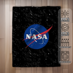 NASA Flauschdecke Kuscheldecke 120 x 150 cm