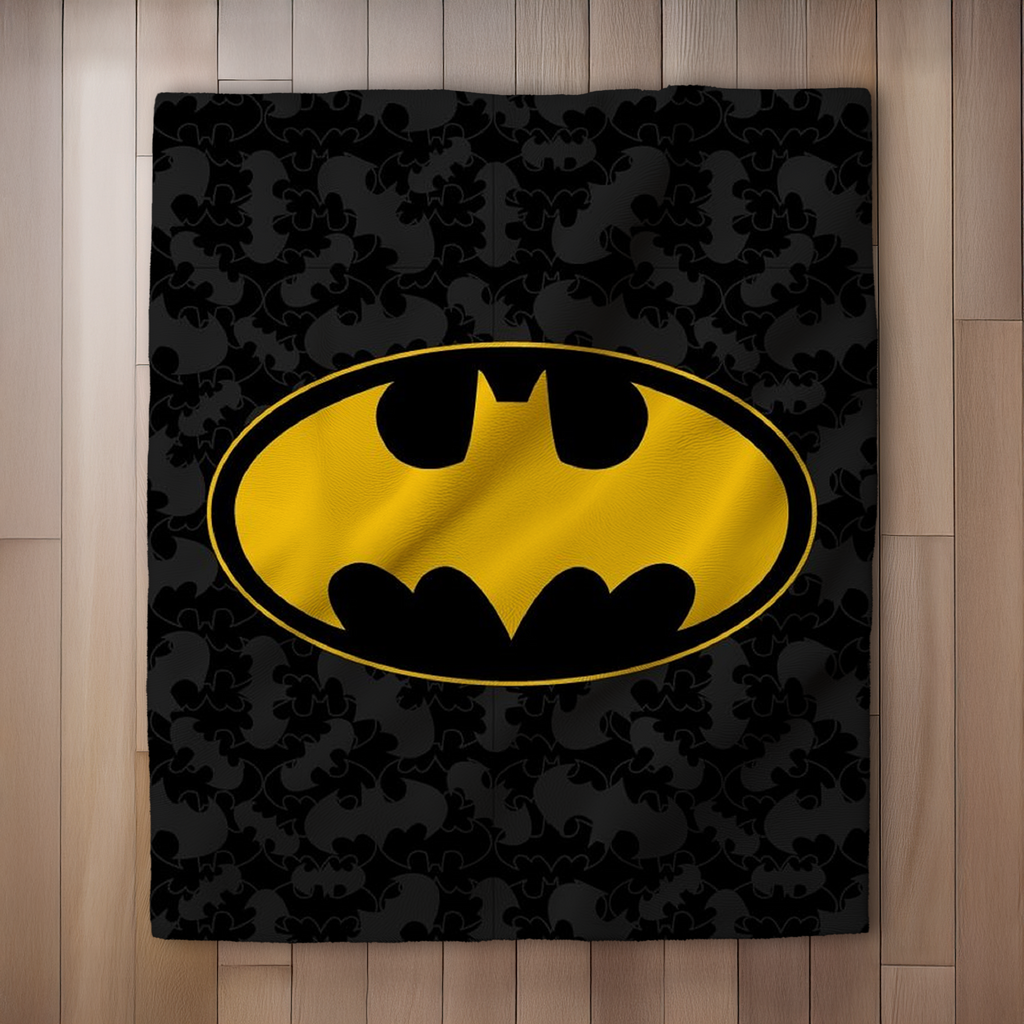 Batman Flauschdecke Schmusedecke Kuscheldecke 120 x 150 cm