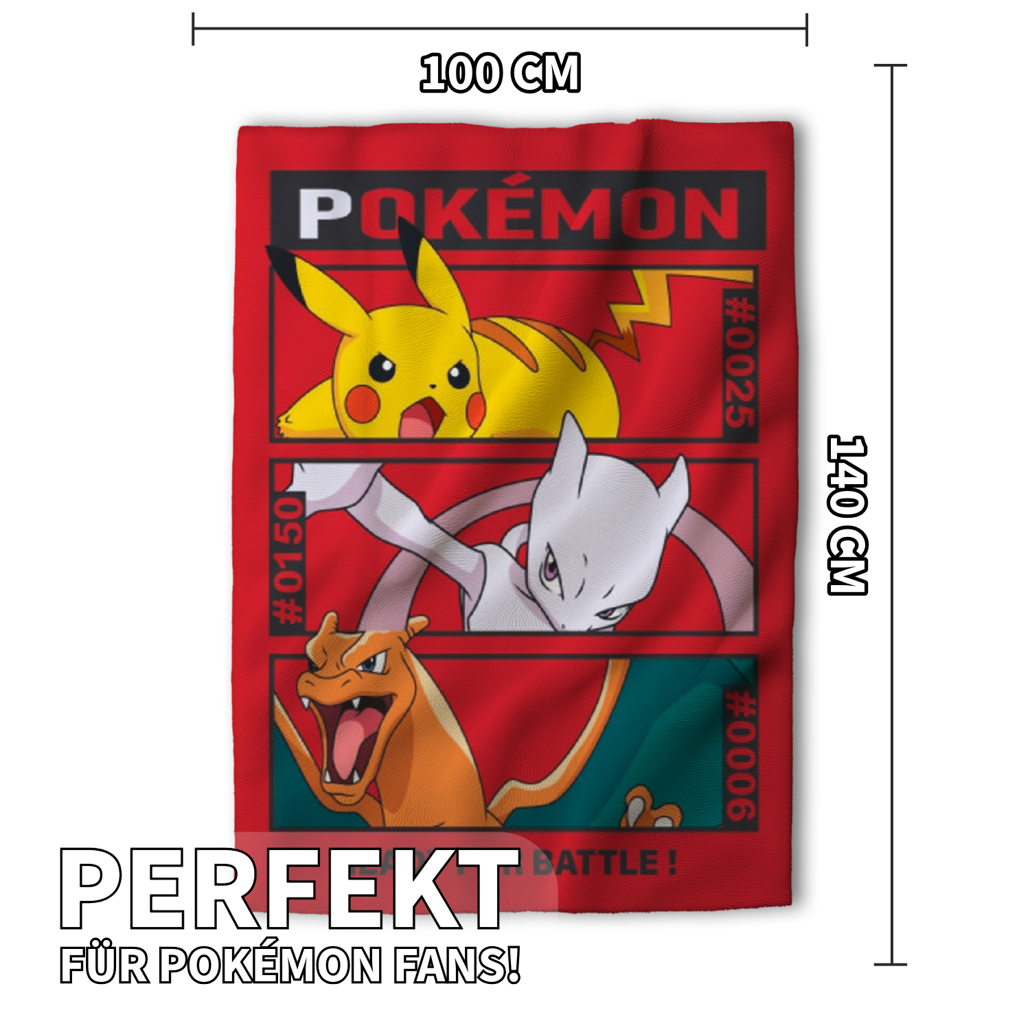 Pokemon Fleecedecke Schmusedecke Kuscheldecke 100 x 140 cm