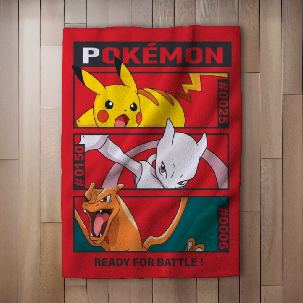 Pokemon Fleecedecke Schmusedecke Kuscheldecke 100 x 140 cm