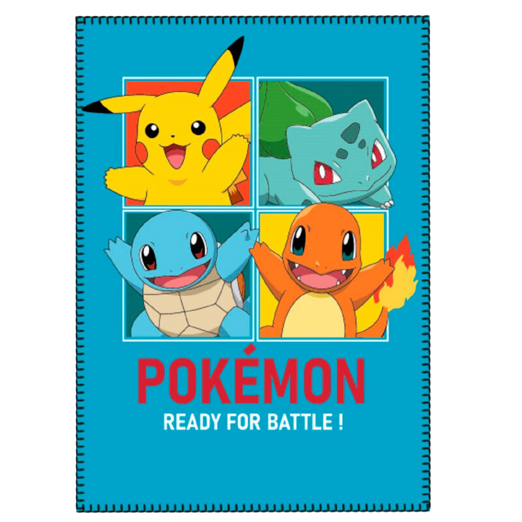 Pokemon Fleecedecke Schmusedecke Kuscheldecke blau 100 x 140 cm