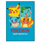 Pokemon Fleecedecke Schmusedecke Kuscheldecke blau 100 x 140 cm