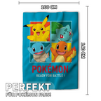 Pokemon Fleecedecke Schmusedecke Kuscheldecke blau 100 x 140 cm