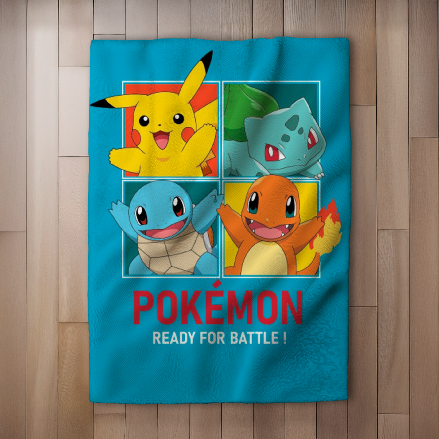 Pokemon Fleecedecke Schmusedecke Kuscheldecke blau 100 x 140 cm