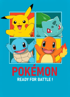 Pokemon Fleecedecke Schmusedecke Kuscheldecke blau 100 x 140 cm