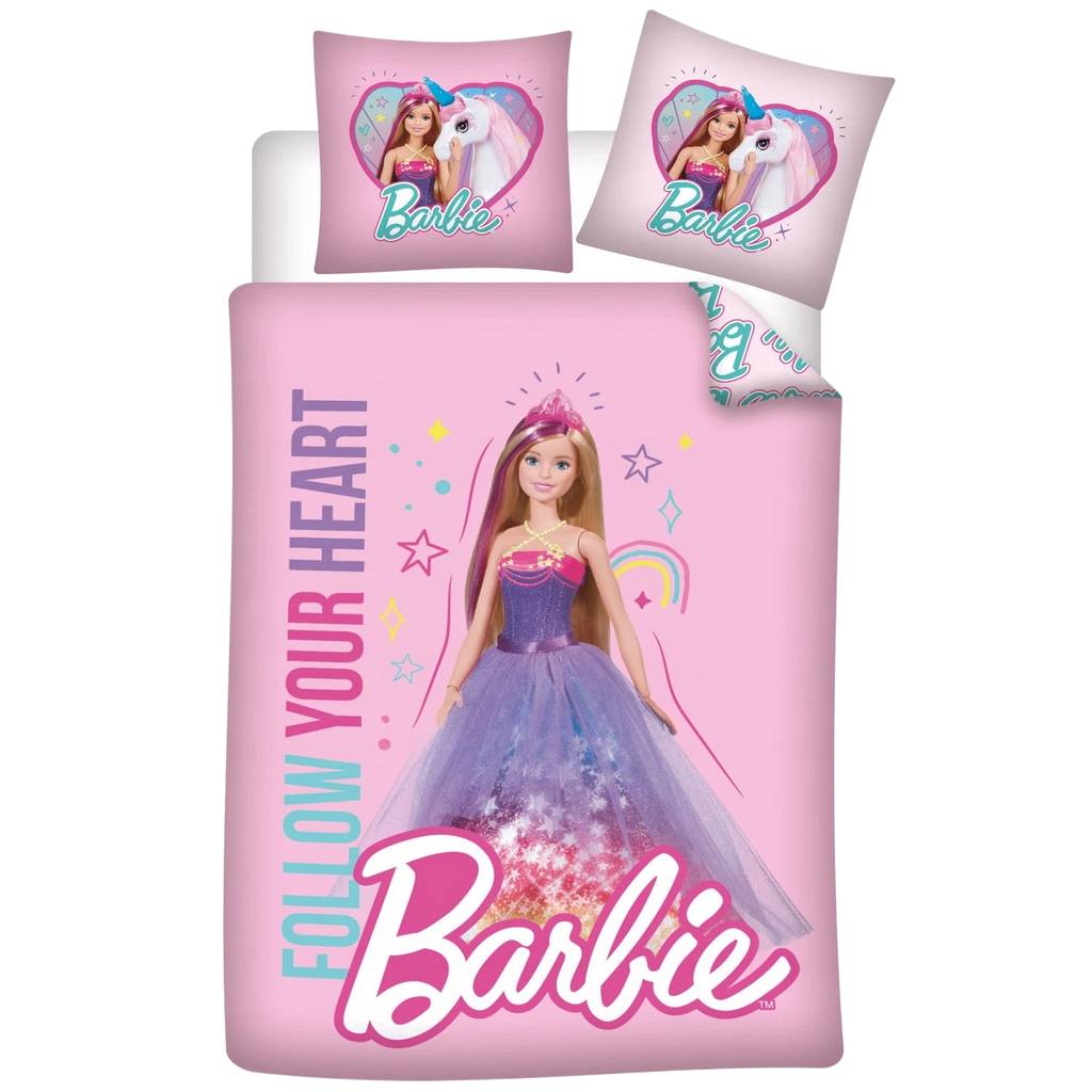 Barbie Baby Bettwäsche Wendebettwäsche rosa 100 x 135 cm