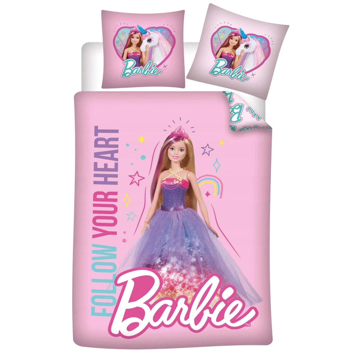 Barbie Baby Bettwäsche Wendebettwäsche rosa 100 x 135 cm