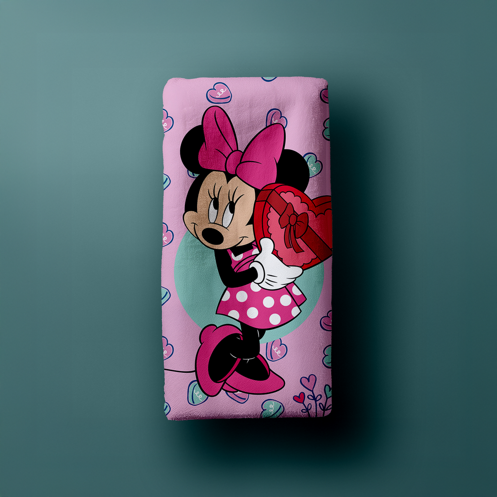 Disney Minnie Mouse Duschtuch Strandtuch Badetuch pink 70 x 140 cm