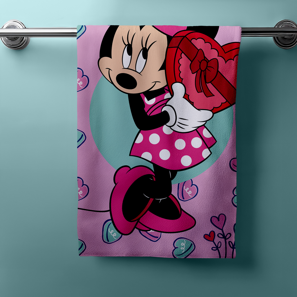 Disney Minnie Mouse Duschtuch Strandtuch Badetuch pink 70 x 140 cm