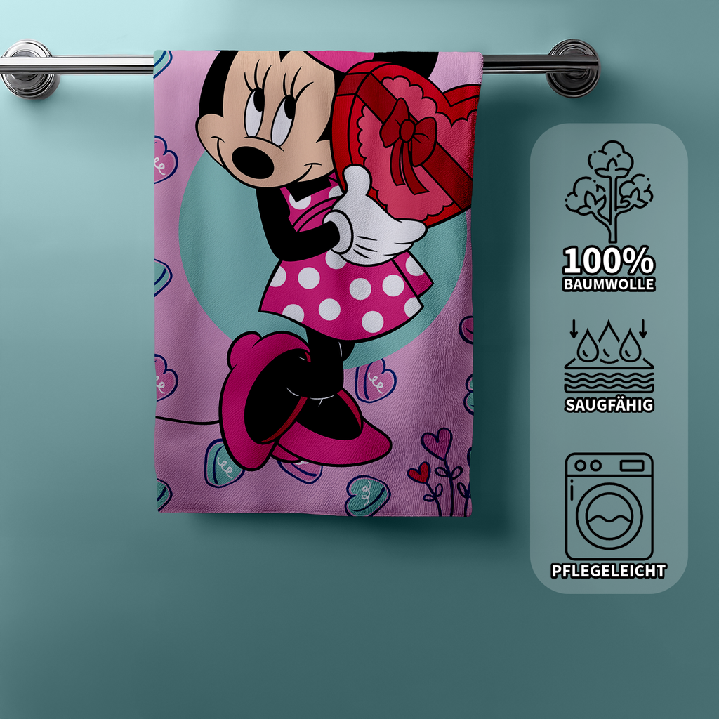Disney Minnie Mouse Duschtuch Strandtuch Badetuch pink 70 x 140 cm