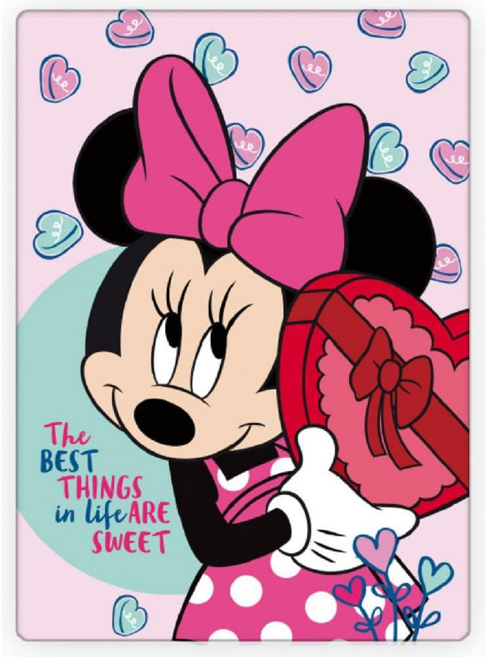 Minnie Mouse Fleece Blanket, Cuddly Blanket, Snuggle Blanket, 100 x 140 cm