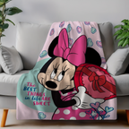 Minnie Mouse Fleece Blanket, Cuddly Blanket, Snuggle Blanket, 100 x 140 cm