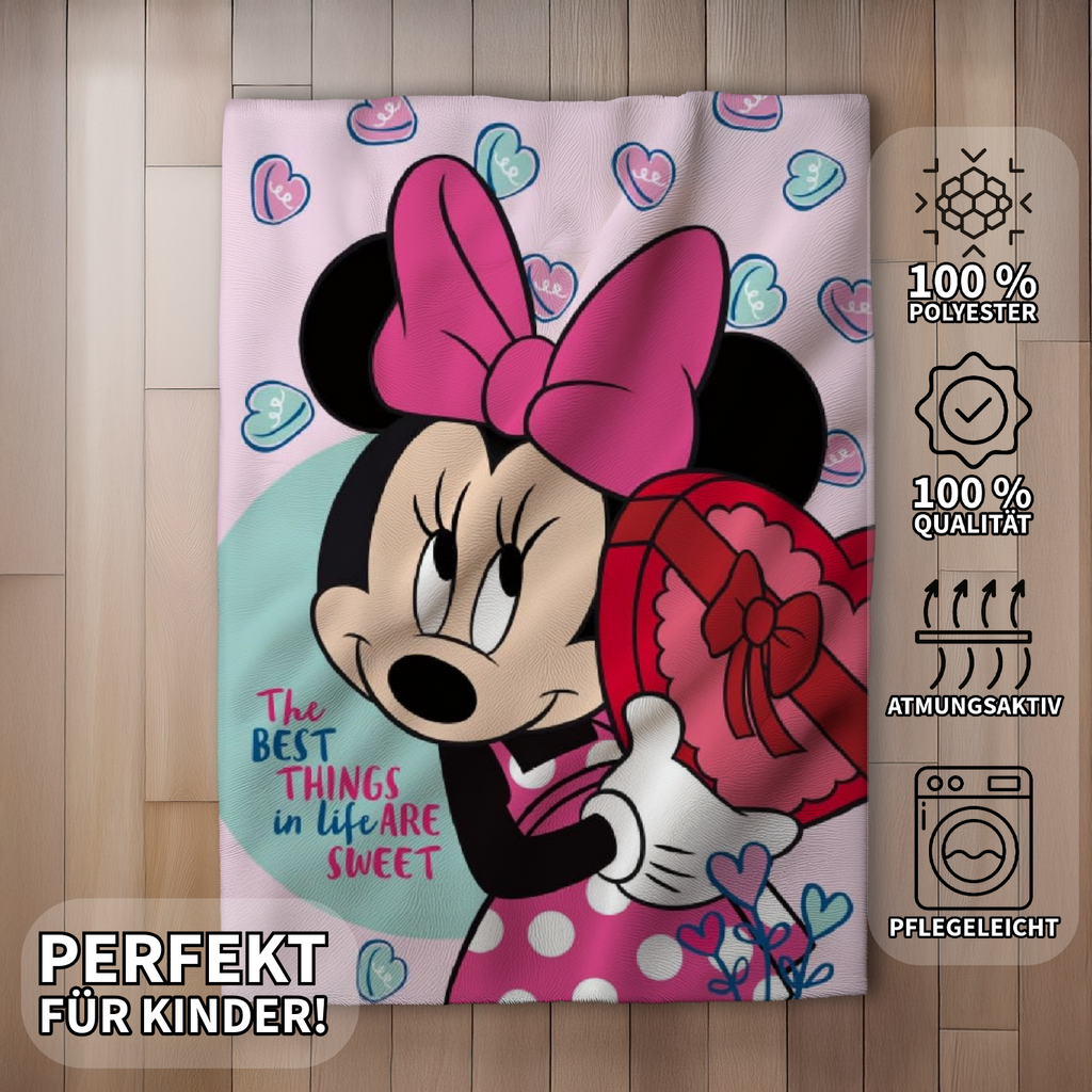 Minnie Mouse Fleece Blanket, Cuddly Blanket, Snuggle Blanket, 100 x 140 cm