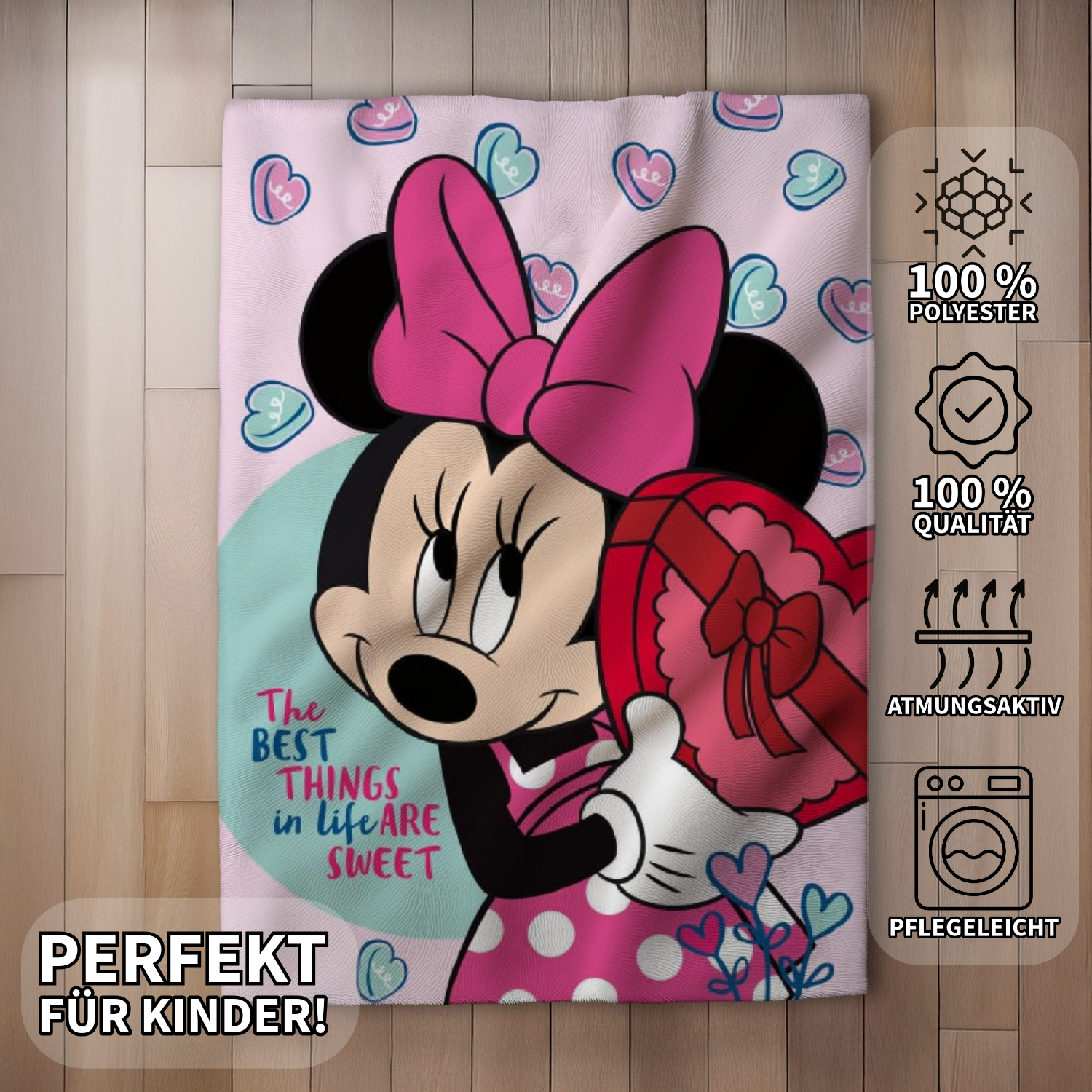Minnie Mouse Fleecedecke Schmusedecke Kuscheldecke 100 x 140 cm