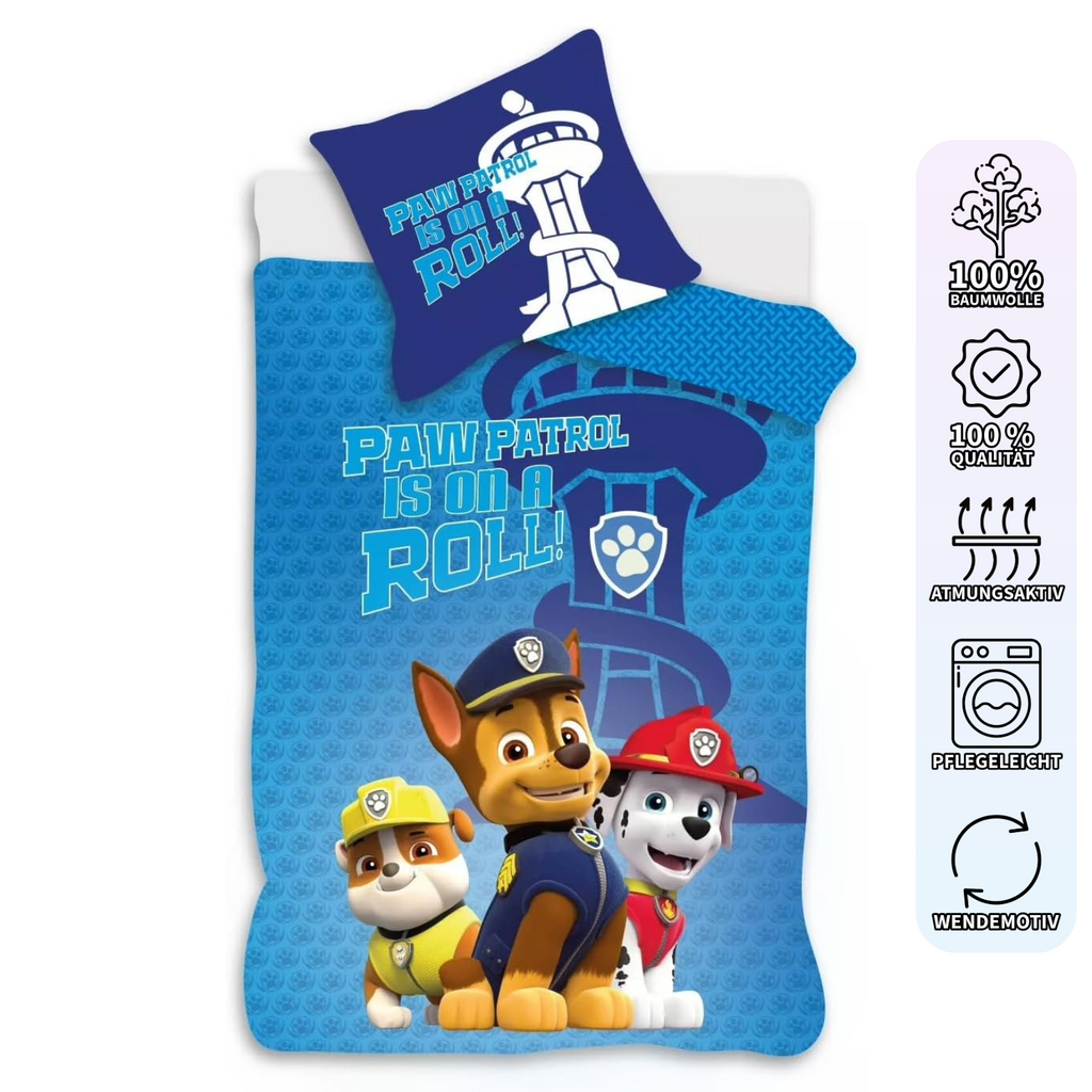 Paw Patrol Baby Bettwäsche 100 x 135 cm 100% Baumwolle