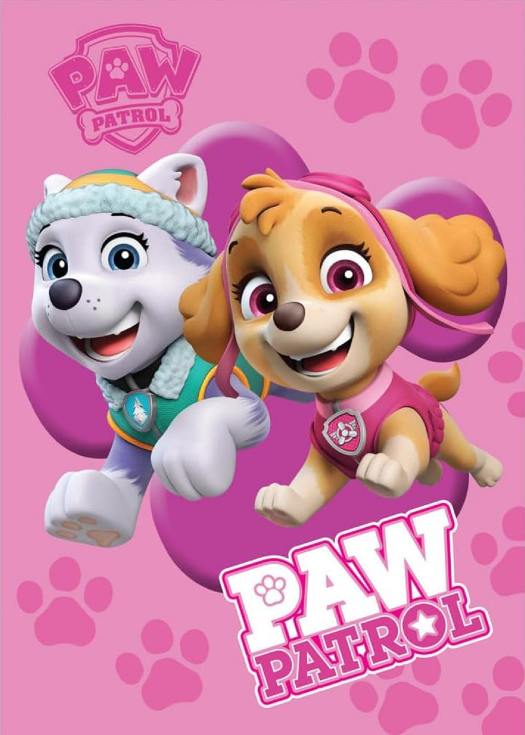 Paw Patrol Fleecedecke Schmusedecke Kuscheldecke rosa 100 x 140 cm