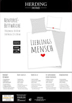 Bettwäsche Set 2tlg. Lieblingsmensch 135x200 cm