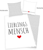 Bettwäsche Set 2tlg. Lieblingsmensch 135x200 cm