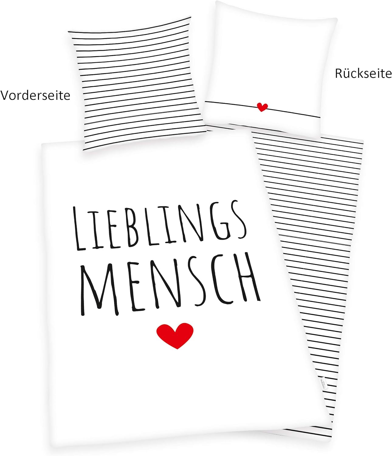 Bettwäsche Set 2tlg. Lieblingsmensch 135x200 cm