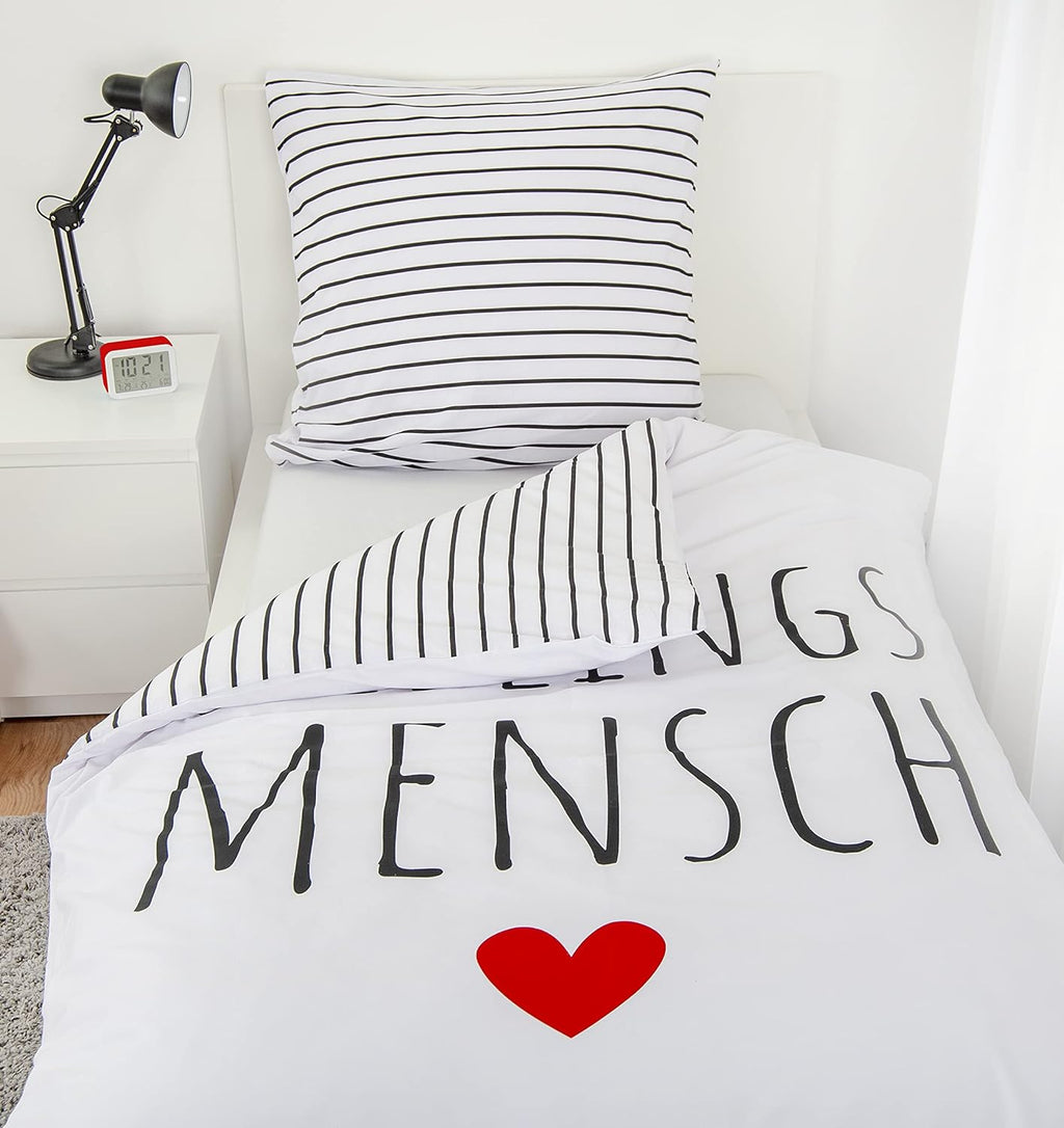 Bettwäsche Set 2tlg. Lieblingsmensch 135x200 cm