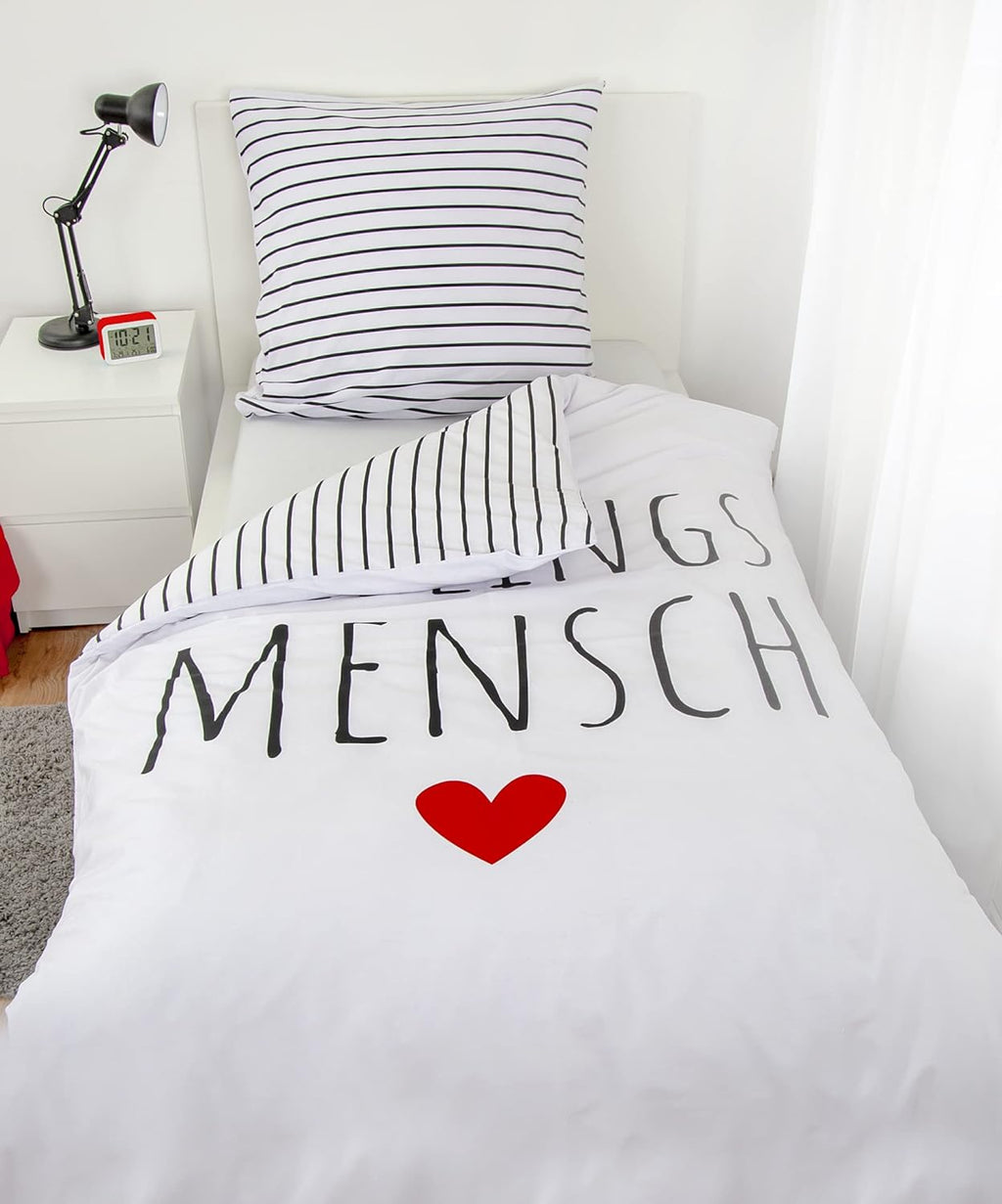 Bettwäsche Set 2tlg. Lieblingsmensch 135x200 cm