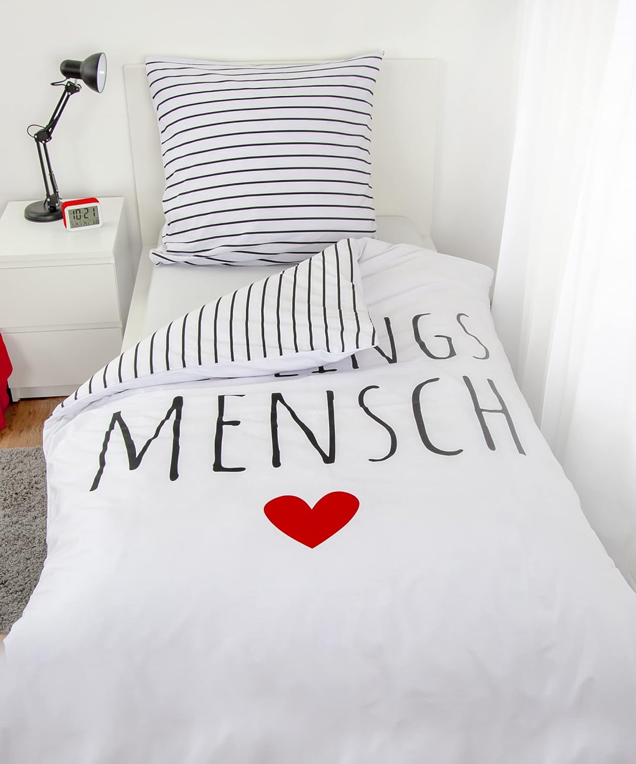Bettwäsche Set 2tlg. Lieblingsmensch 135x200 cm
