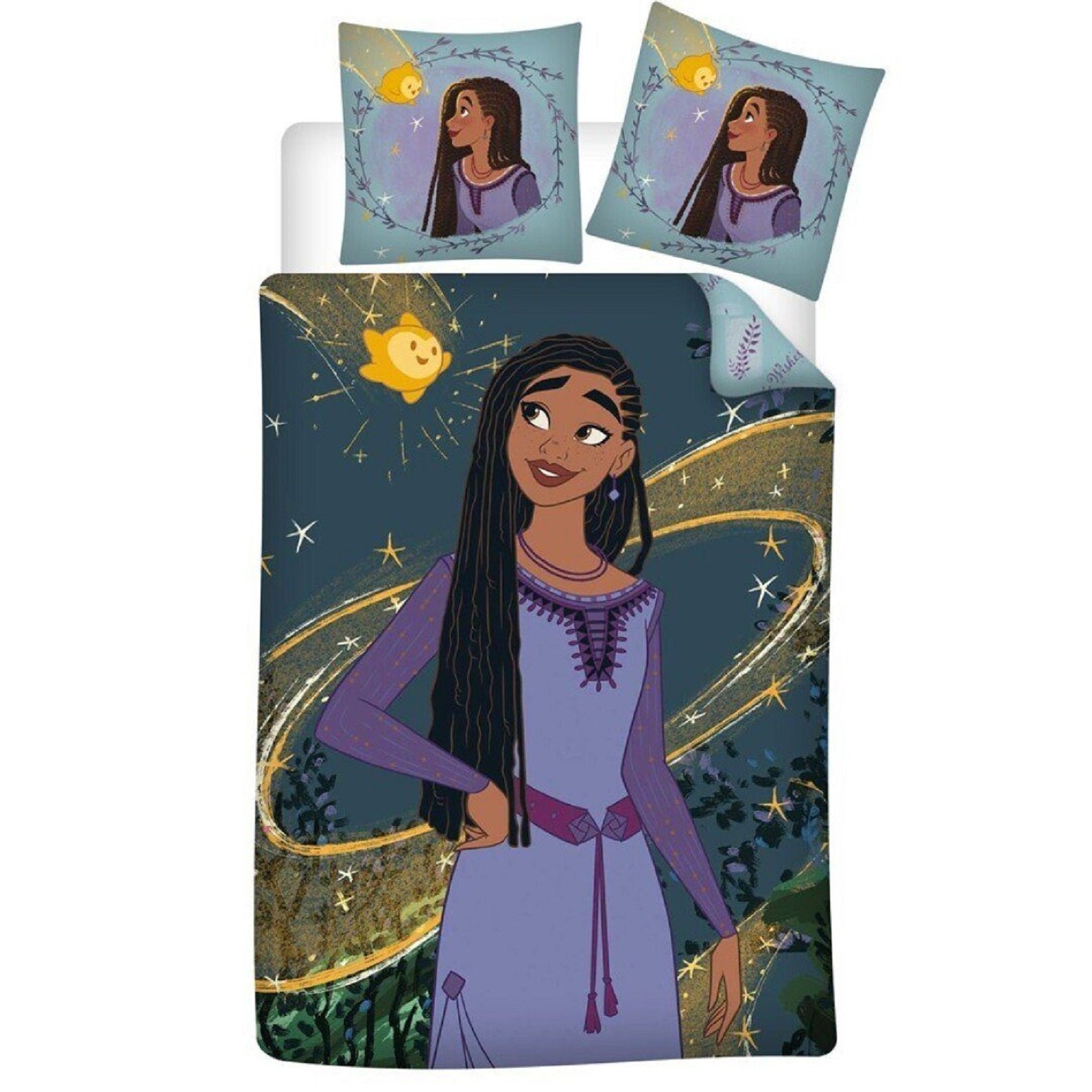 Disney Wish Asha Wende Bettwäsche 2tlg 135 x 200 cm 100% Baumwolle