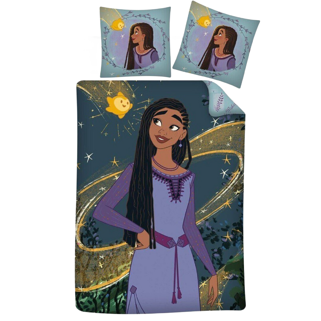 Disney Wish Asha Wende Bettwäsche 2tlg 135 x 200 cm 100% Baumwolle