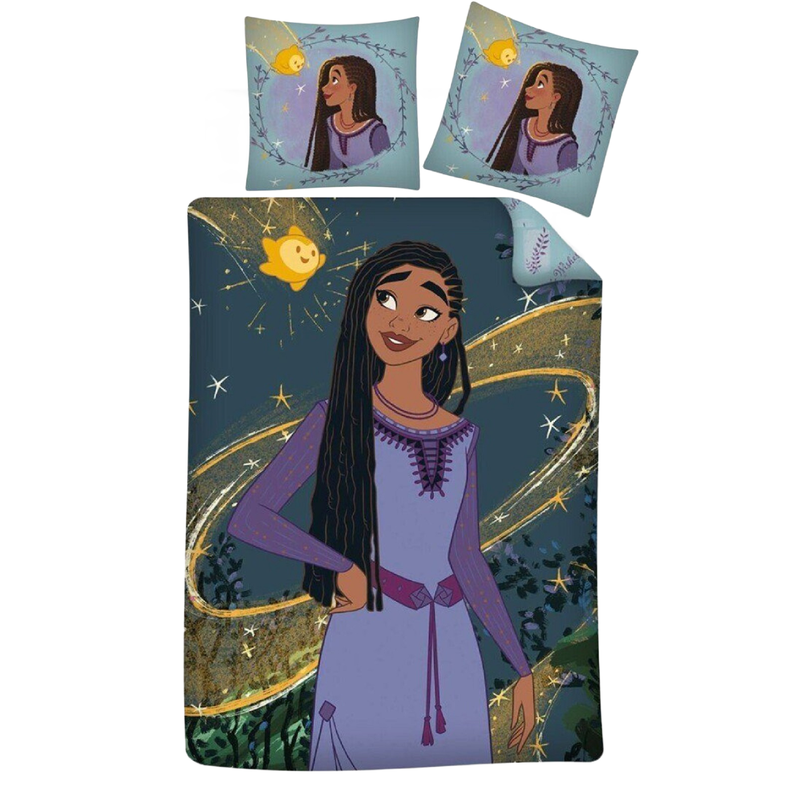 Disney Wish Asha Wende Bettwäsche 2tlg 135 x 200 cm 100% Baumwolle